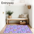 thumbnail image 3 of ODIKA 5x7 Machine Washable Non-Slip Area Rug, Whimsical ABC Parade with Doodle Inspired High Traffic Rug with Pad, Purple, 694380, 3 of 8