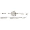 thumbnail image 4 of 14k White Gold 5mm Paper Clip Link Necklace (14"), 4 of 5