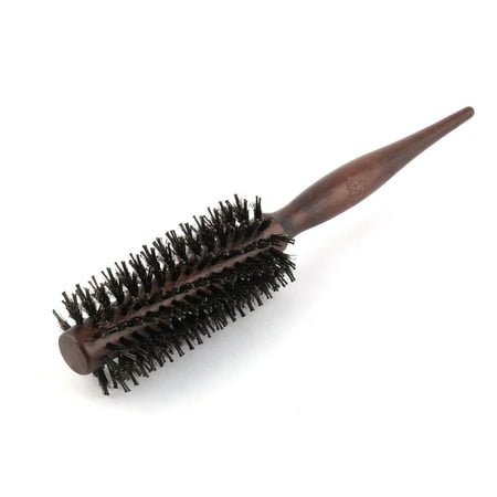 Lady Wooden Handle Hairstyle DIY Art Roll Comb Curly Hair Brush 10 Inch Long