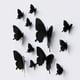 thumbnail image 1 of Decoración de pared de 12 piezas de mariposa negra de plástico simulado, 1 of 9
