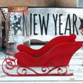 thumbnail image 5 of HONMEET Red PP and Cloth Christmas Sleigh for Holiday and Party Decor, 5 of 7