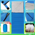 thumbnail image 5 of 3 Pcs 0 Degree Camping Sleeping Bags Bulk for Adults Kids, Warm Weather Youth Sleeping Bags for Boys Girls Ages 8-12, Portable Compact with Compression Sack for Hiking Backpacking Outdoor, 5 of 7