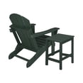 thumbnail image 3 of Adirondack Chair with Square Side Table Included for Outdoor Patio Garden Porch Seating, Dark Green, 3 of 5