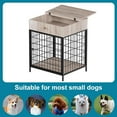 thumbnail image 4 of EastVita Wooden Dog Crate Furniture End Table Dog Kennel with Drawer Indoor Furniture Side Table for Small Dogs, 4 of 6