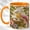 Orange, variant on Crested Nesting Bird Coffee Mug, Bird Family Mug, Ceramic 11 oz