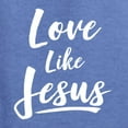 thumbnail image 5 of Wild Bobby Love Like Jesus Inspirational/Christian Unisex Graphic Hoodie Sweatshirt, Vintage Heather Blue, 3X-Large, 5 of 5