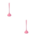 thumbnail image 1 of Naiovety Cuchara de silicona Cuchara de sopa de mango largo Cucharón Anti-escaldado Cucharas grandes para servir Utensilios de cocina de Rosa claro 2Conjunto, 1 of 6