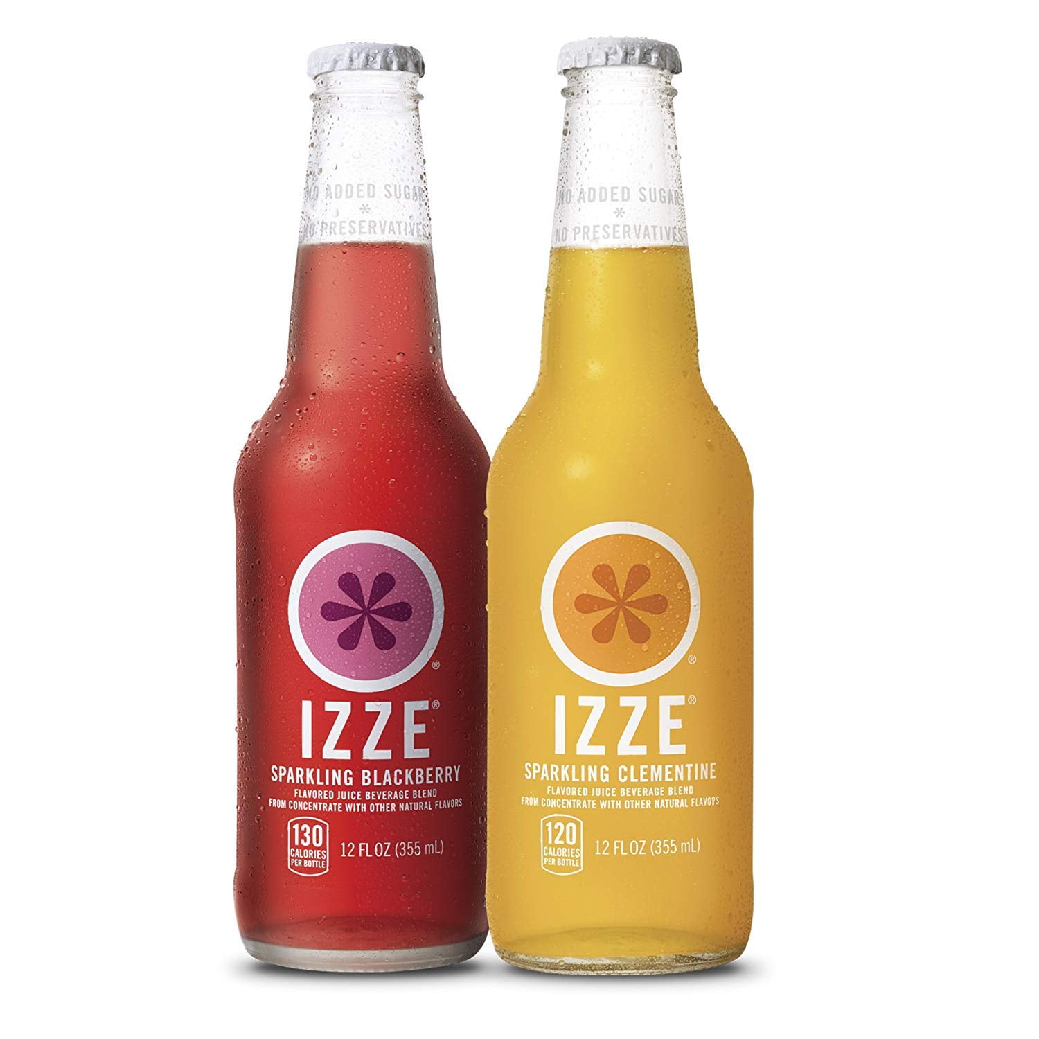 Buy IZZE Sparkling Juice 2 Flavor Variety Pack, 12 oz Glass Bottles, 12