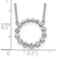 thumbnail image 3 of Sterling Silver Rhodium-Plated Cz Circle With 2In Ext Necklace (16 X 16) Made In China qg5421-16, 3 of 5