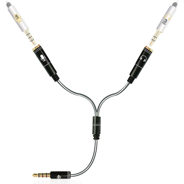 Mic and Headphone Splitter Y Splitter Mic and Audio Mic Headphone