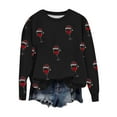 thumbnail image 3 of Frostluinai Christmas Shirts for Women Crew Neck Long Sleeve Xmas Graphic Pullover Tops Casual Loose Ugly Sweat Shirts for Ladies, 3 of 5