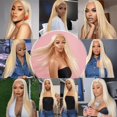 thumbnail image 2 of Extensiones de cabello Nuailisex 613 Rubio Lacio 35-45 cm, 2 of 8