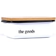thumbnail image 2 of Stone & Clay Modern Farmhouse Style Butter Dish - Kitchen Decor - Black & White Stainless Steel Butter Tray - With Natural Bamboo Lid - For Refrigerator or Countertop - Fits 2 Sticks (8oz) of Butter, 2 of 4