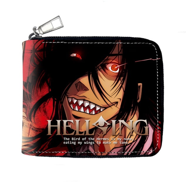 Wallet Helling Anime, de piel, plegable, de pared corta, para niños