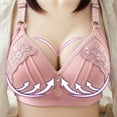 thumbnail image 2 of Fashion SMihono Padded Push Up Bras for Women Back Large Coverage Seamless Comfort Bras Everyday Adjustable Wire Free Breathable Bra Pink L, 2 of 9