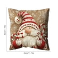 thumbnail image 3 of huayou Faceless Gnome Candy Cane Christmas Throw Pillow Cover 17.72×17.72in Soft Cushion Case for Sofa Couch Bedroom Living Room Farmhouse Holiday Decoration, 3 of 6