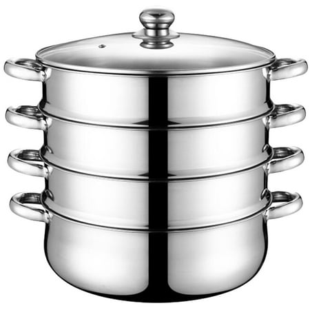 

1pc Stainless Steel Stockpot Multifunction Pot (Four-Layer Super Thick-28cm)