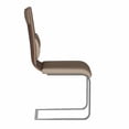 thumbnail image 3 of Chintaly Cantilever Side Chair W/ Back Cushion - Set Of 2, Taupe, 3 of 7