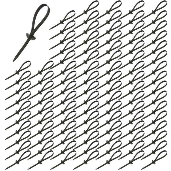 2 Pieces Nylon Universal Cable Tie Buckle – Heavy Duty Self-Locking Zip Ties Holder with Pin & Button Design, Plastic Cable Ties Tool Fasteners Car Body, (100pcs Black)