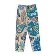 thumbnail image 4 of Naloa Vintage Floral Butterflies Print Women’s Ultra-Soft Comfy Pajama Lounge Pants with Pockets & Drawstring, 4 of 8