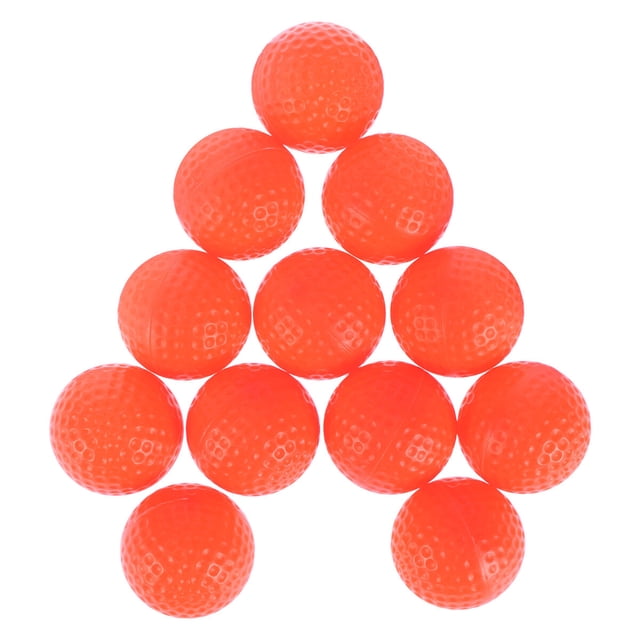 Orange Hollow Toy Balls for Practice Use Lightweight PP Material Great for Indoor Training 12pcs