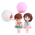 thumbnail image 3 of Pareja de coches Adornos lindos Pareja de resina Muñeca Decoración interior del coche Figuras de pareja con globo para decoración del salpicadero del coche Regalo, 3 of 5