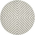 thumbnail image 4 of SAFAVIEH Cambridge Lilly Diamond Striped Wool Runner Rug, Silver/Ivory, 2'6" x 6', 4 of 10