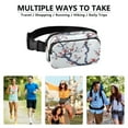 thumbnail image 6 of Fanny Pack Fashion Waist Packs Women's Waist Packs Men's Waist Packs Youth's Waist Packs Mobile Wallet Travel Shopping Running Hiking Fanny Pack Red Cherry Blossom, 6 of 7