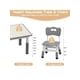 thumbnail image 4 of Para niños mesa y 6 - chair set con almacenamiento box: height - adjustable ages 2 - 10, superficie con grafiti, non - slip legs. children activity mesa daycare, classroom, home (beige/gris/rosa), 4 of 8