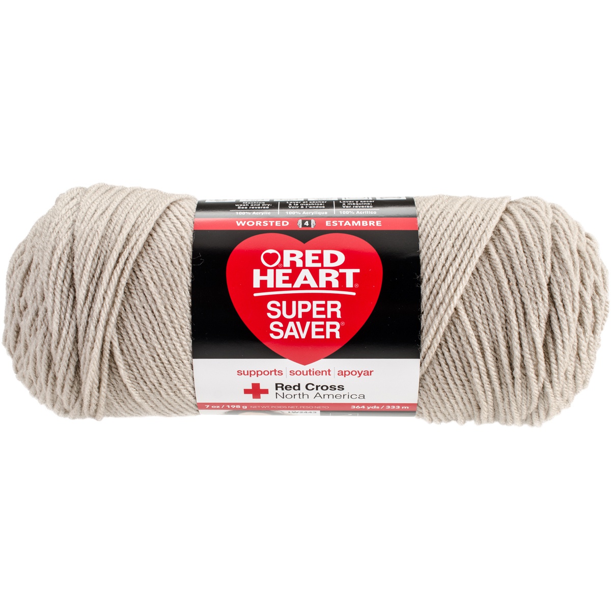 Red Heart Super Saver Yarn -Oatmeal, Multipack of 3