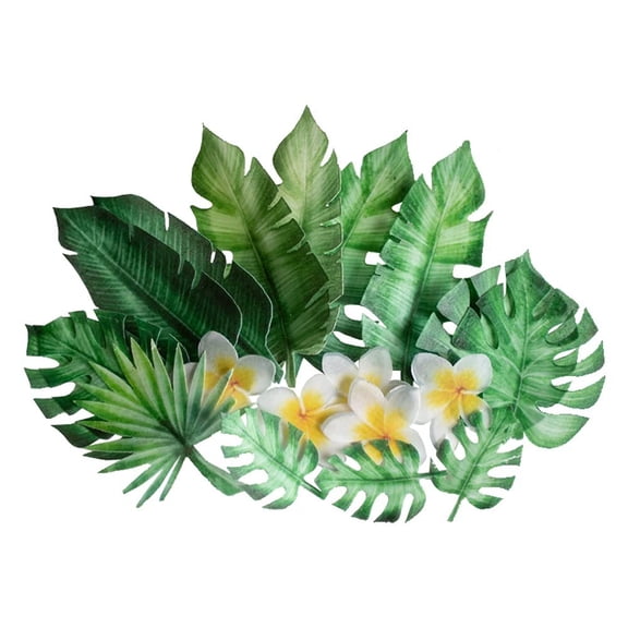 Crystal Candy Wafer-Paper Tropical Leaves & Flowers