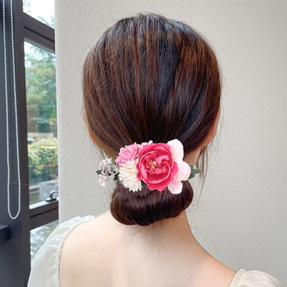 Bridal Wedding Hair Comb Flower Leaves Decor,Handmade Hair Clip Girls Headwear