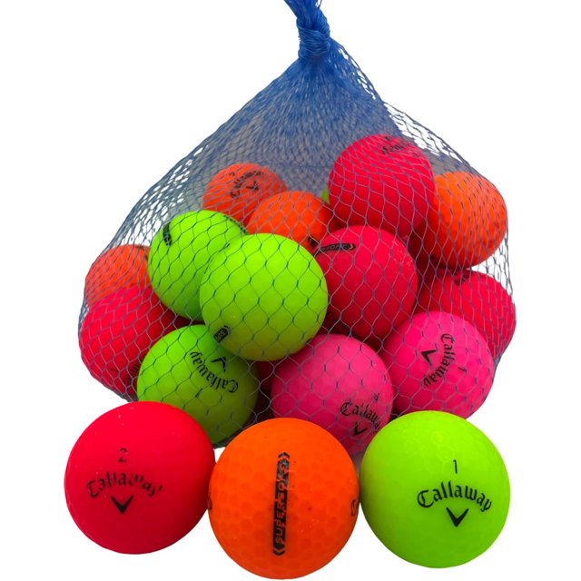 Golf Ball Planet - Supersoft Matte Color Mix Recycled Golf Balls for Callaway 4A/Near Mint (24 Pack)