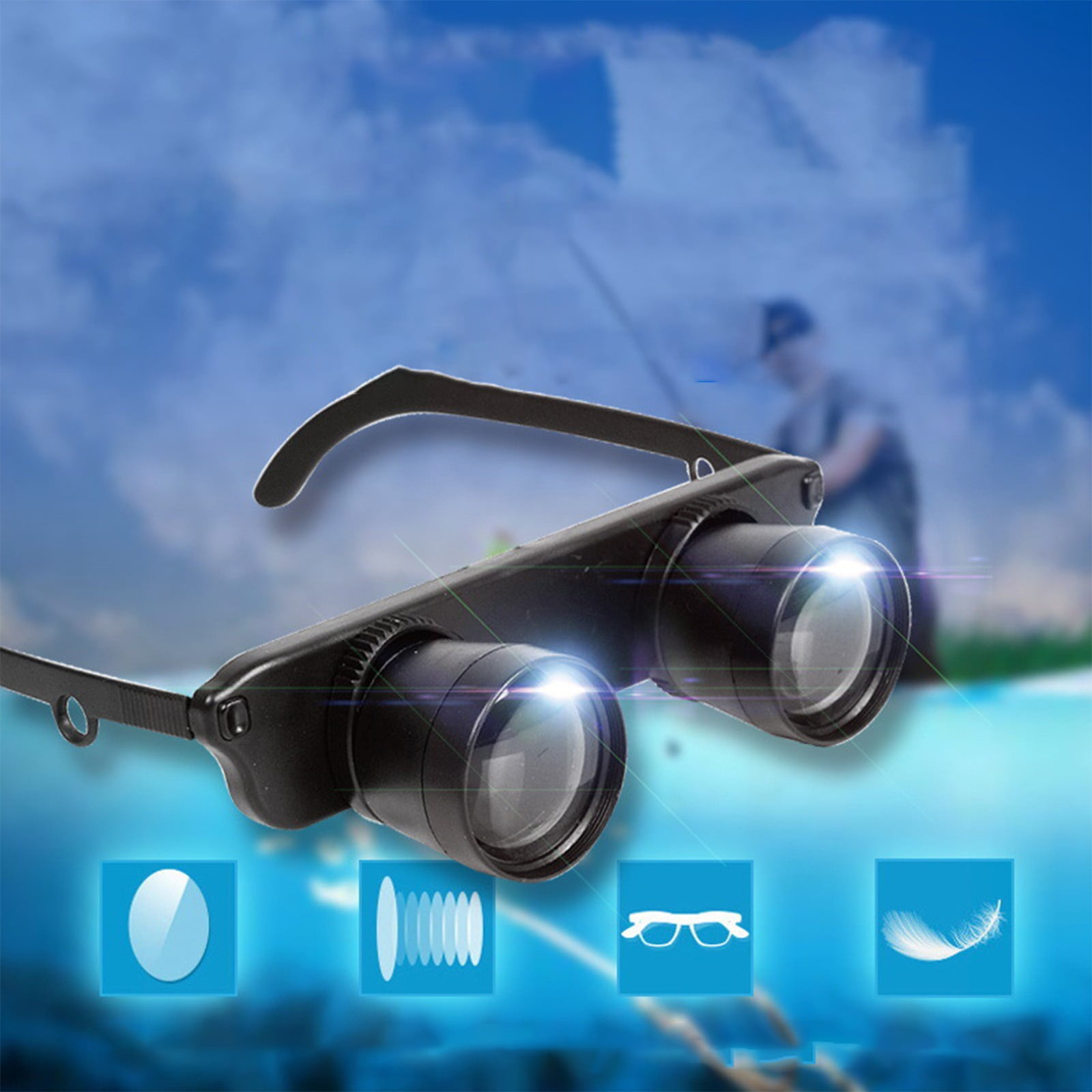 YUNAFFT Fishing Binoculars Portable Binoculars-Opera Glasses-Professional Binocular Glasses for Fishing/Bird Watching/Sports/Concerts/Theater Gift