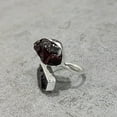 thumbnail image 4 of Natural Garnet Ring, Rough Garnet Adjustable Ring, January Birthstone, Double Stone, 925 Sterling Silver, Womens Ring, Christmas, Thanksgiving, Handmade, Statement Jewelry, Rough Gemstone Jewelry, 4 of 5