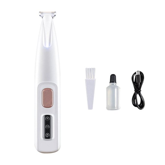 HLONK Pet Foot Shaver & Trimmer- Electric Push Clipper Dog Paw Grooming Tool Repair & Detailing Built-In Light for Accurate Cuts 20ml Lubricant Included | Clipper Sale Savings