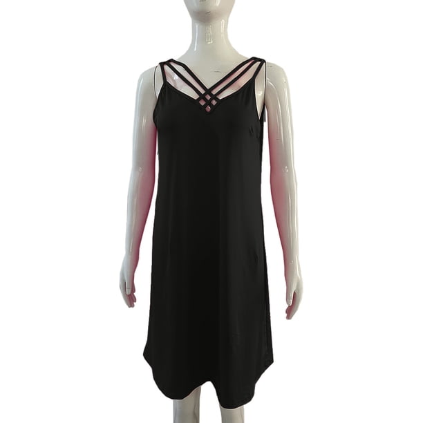 Vestido estampado de verano para mujer, sin mangas, con tirantes ajustables, minivestido de playa