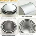 thumbnail image 2 of Symkmb 12 Pack Empty Paint Cans with Lids 0.4 Quart Tin Unlined Paint Bucket, Unlined Paint Bucket for Crafts DIY Projects Metal Silver, 2 of 6