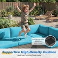 thumbnail image 6 of Superjoe 7-Piece Modular Patio Furniture Set, Wicker Outdoor Sectional Sofa with Cushions and Coffee Table,Conversation Sets for Porch Balcony Backyard Patio,Light Blue, 6 of 8