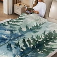 thumbnail image 2 of FCXZI Trees Snow Watercolor Flannel Blanket Soft Warm Multi-Purpose 30*40in, 2 of 7