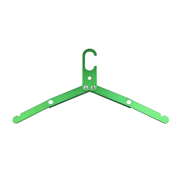 Colgador de ropa Zulema Plegable de aluminio Verde Perchas de Abrigo Plegables
