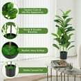 thumbnail image 4 of Barara King Artificial Plant, Tall Fake Plant, Indoor Home Décor, 2-Pack Artificial Fiddle Leaf Fig Tree for Indoor and Outdoor, 4 of 6