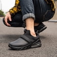 thumbnail image 4 of LARNMERN Non Slip Work Shoes for Men Kitchen Chef Slip Resistant Shoe Waterproof Food Service Restaurant Slip on Sneakers Walking and Casual Air Cushion Working Footwear Black, 4 of 9