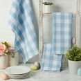 thumbnail image 3 of DII Buffalo Check Ktichen Textiles, 20x30", White & Light Blue, 3 Pieces, 3 of 6