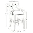 WestinTrends Hayes Barstools Bar Height Set of 3, Modern Upholstered
