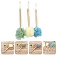 thumbnail image 3 of Shower Loofah Body & Back Scrubber - Long Handled Mesh Bath Sponge Pouf Luffa Brush on a Stick with a Wood Handle,Back Loofah for Exfoliating for Men & Women (White, Gray, Blue, Green), 3 of 8