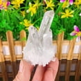 thumbnail image 5 of VIVIDELLE Natural Rainbow Aura Quartz Crystal Point Titanium Cluster VUG Specimens Healing-About 150g-White, 5 of 9