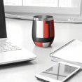 thumbnail image 3 of 12oz Stemless Wine Tumblers Red and Black Modern Art Geometric Vacuum Insulated Stainless Steel Travel Tumbler Cups Mug with Lid and Straw for Champaign,Cocktail,Beer with Cleaning Brush, 3 of 5