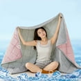 thumbnail image 5 of Qocolhg Solid Color Conditioning Quilt, Lightweight Summer Comforter Cooling Blanket for All Season Use, Machine Washable, Bedding Soft Coverlet Cooling Quilts for Hot Sleepers, 39x59 inch, Purple, 5 of 6