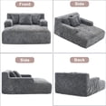 thumbnail image 6 of Chaise Lounge Chair Indoor, Oversized Boneless Sleeper Sofa Bed with 3 Pillows and Storage Pockets,Comfy Chenille Cloud Couch,Modern Deep Seat Reading Chair for Living Room, 6 of 7